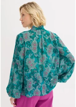 Satin Tunika mit Biesen