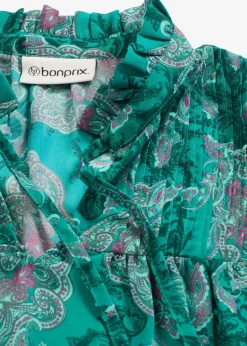 Satin Tunika mit Biesen