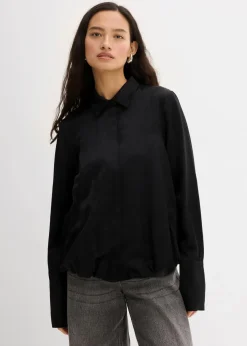 Satinbluse aus Viskose-Mix