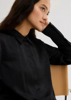 Satinbluse aus Viskose-Mix