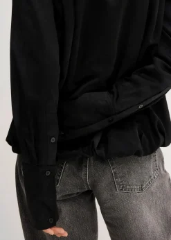 Satinbluse aus Viskose-Mix