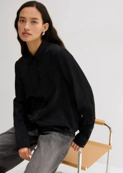 Satinbluse aus Viskose-Mix