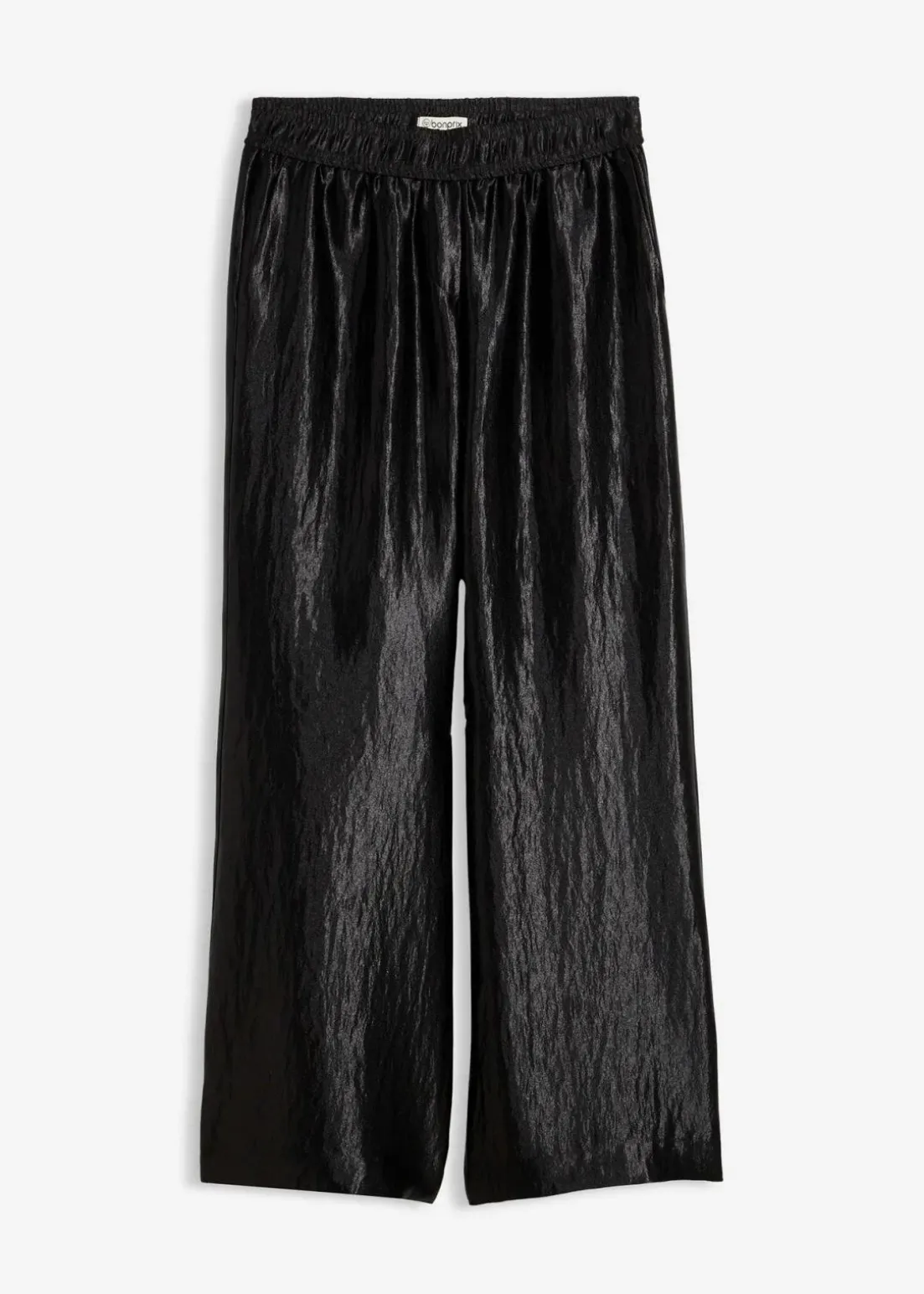 Satinierte Palazzo-Hose mit Bequembund