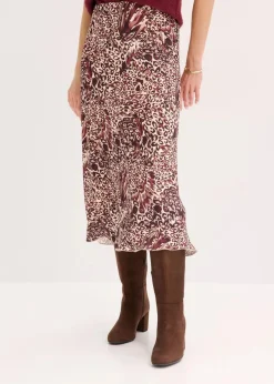 Satin-Rock mit Struktur