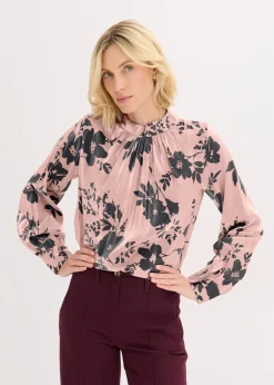 Satin-Tunika mit Viskose