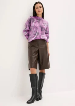 Satin-Tunika mit Viskose