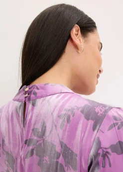 Satin-Tunika mit Viskose