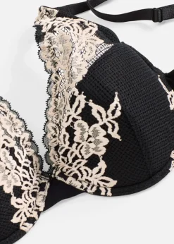 Schalen-BH aus zweifarbiger Spitze