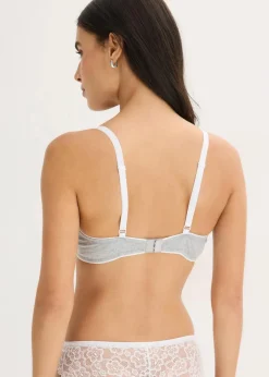 Schalen-BH mit Bügel mit Baumwolle und Spitze