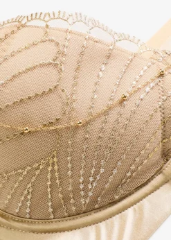 Schalen-BH mit zarter Stickerei und abnehmbaren Ketten-Accessoire