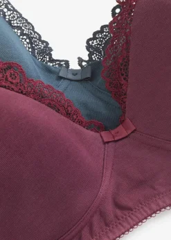 Schalen-BH ohne Bügel mit Bio-Baumwolle (2er Pack)