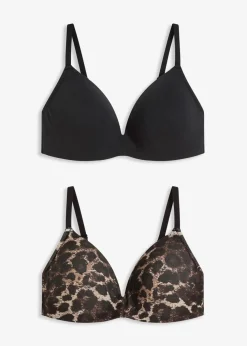 Schalen-BH ohne Bügel mit Baumwolle (2er Pack)