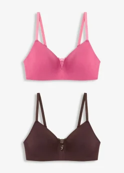 Schalen-BH ohne Bügel mit Baumwolle (2er Pack)