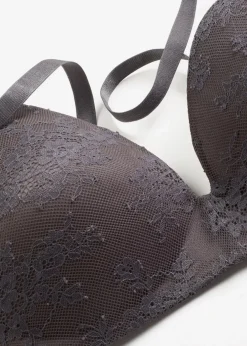 Schalen-BH ohne Bügel mit zarter Spitze