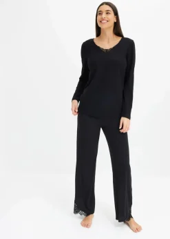 Schlafoberteil mit langen Ärmeln