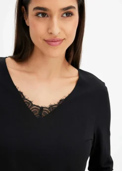 Schlafoberteil mit langen Ärmeln