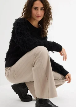 Schlaghose aus fließendem Viskose-Mix