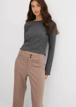 Schlaghose mit hohem Bund