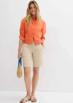 Schlupf-Bermuda aus Musselin