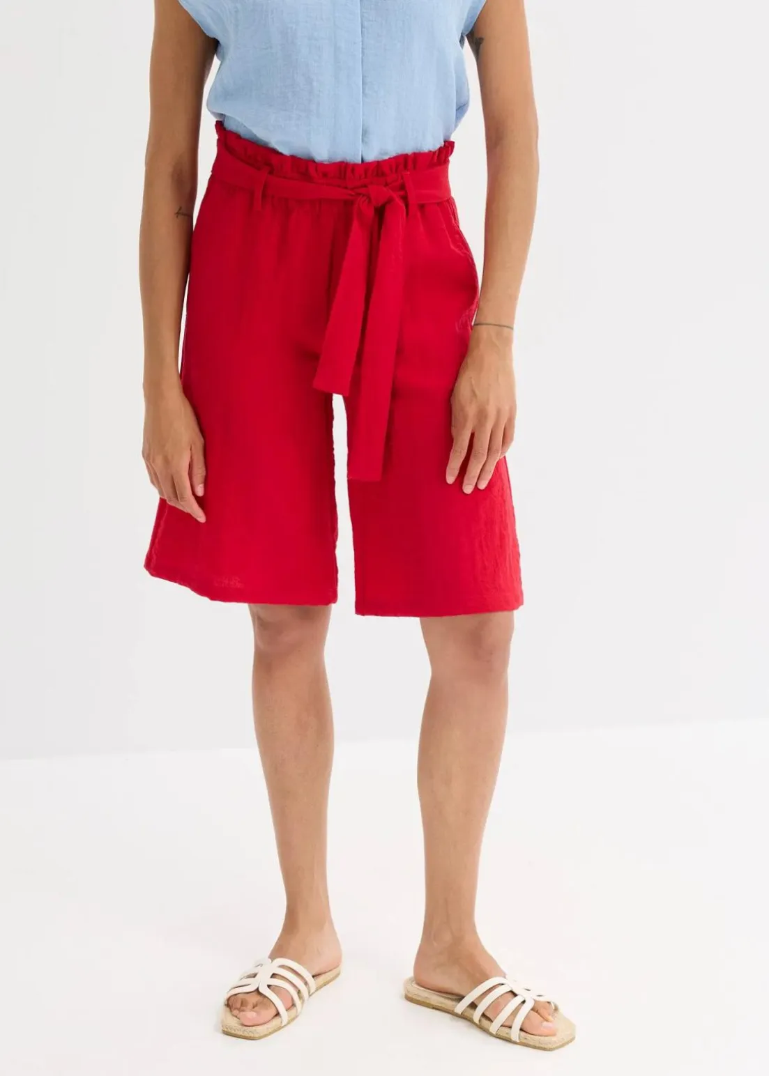 Schlupf-Bermuda aus Viskose-Mix