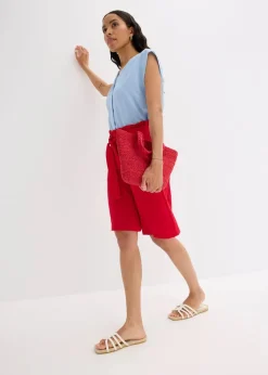 Schlupf-Bermuda aus Viskose-Mix