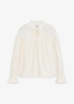 Schlupfbluse aus feinem Viskose-Mix