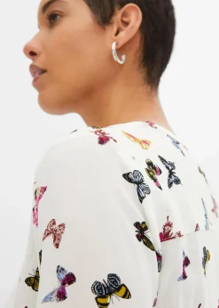 Schlupfbluse aus fließender Viskose