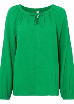 Schlupfbluse aus luftigem Musselin