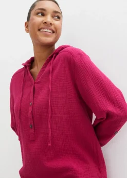 Schlupfbluse aus luftigem Musselin