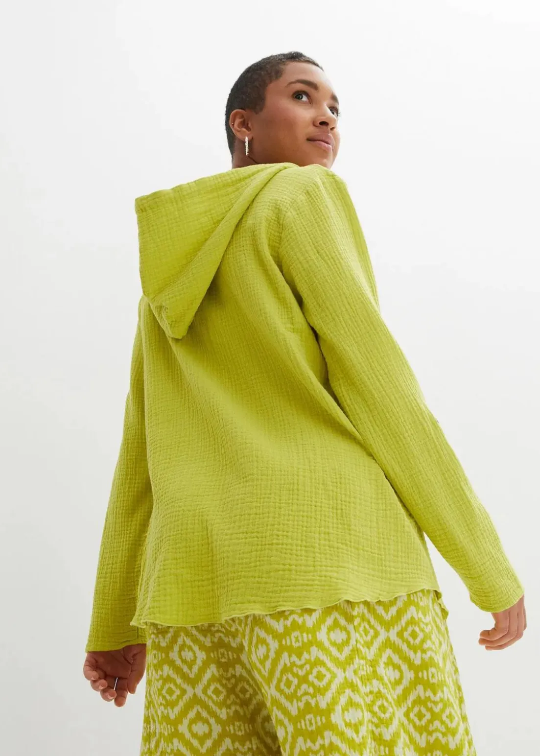 Schlupfbluse aus luftigem Musselin