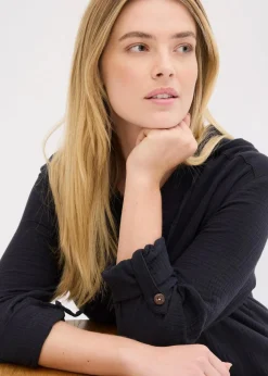 Schlupfbluse aus luftigem Musselin