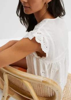 Schlupfbluse aus reiner Baumwolle