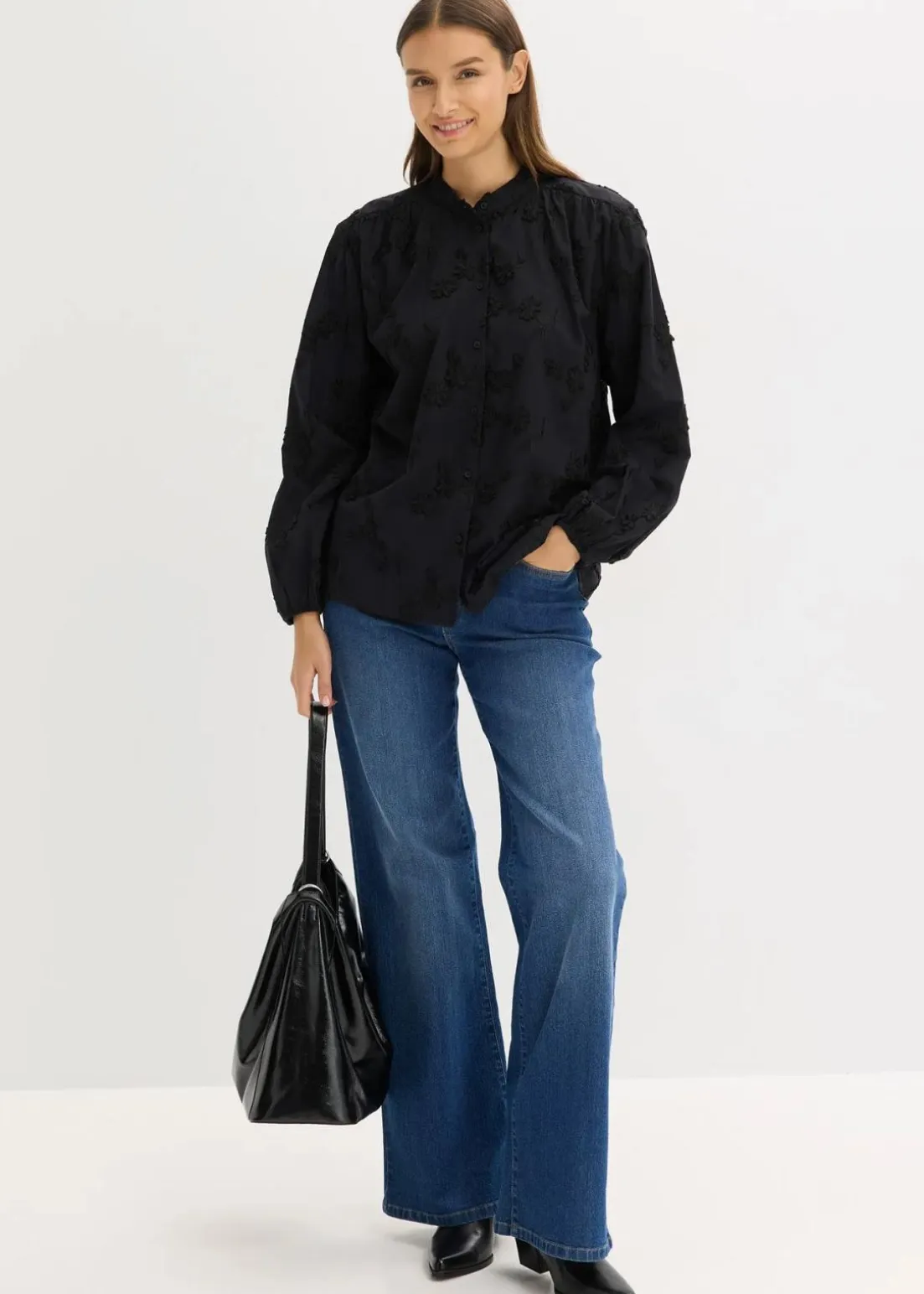 Schlupfbluse aus reiner Baumwolle