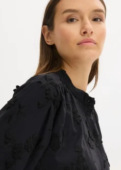 Schlupfbluse aus reiner Baumwolle