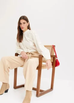 Schlupfbluse aus reiner Baumwolle