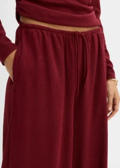 Schlupfhose aus strukturiertem Crêpe