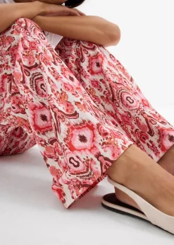 Schlupfhose aus strukturiertem Crêpe