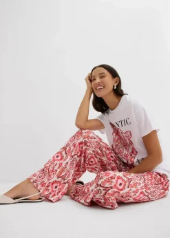 Schlupfhose aus strukturiertem Crêpe