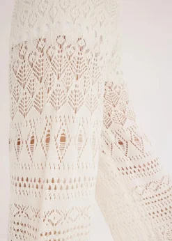 Schlupfhose mit Lochstrickmuster