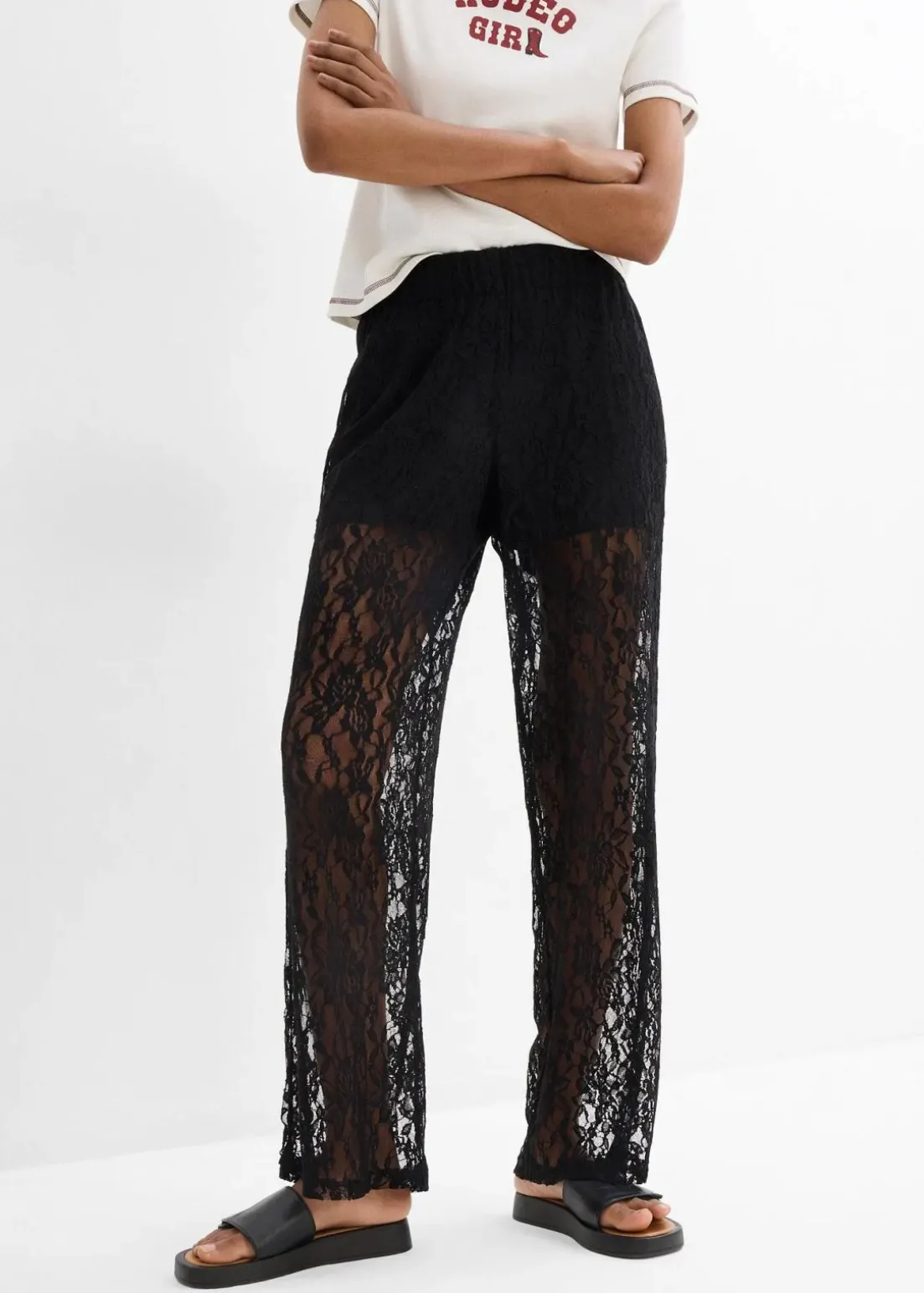 Schlupfhose mit Spitze