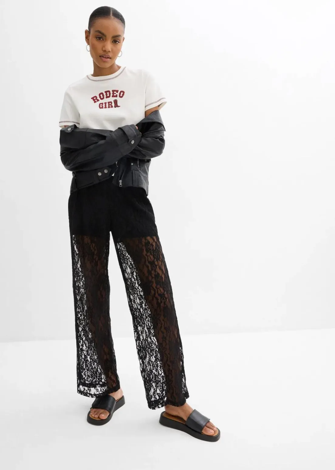 Schlupfhose mit Spitze