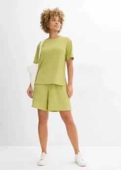 Schlupf-Shorts aus Borkencrepe