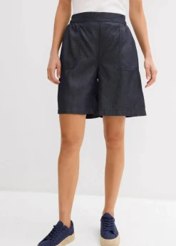 Schlupf-Shorts mit kühlendem Leinenanteil