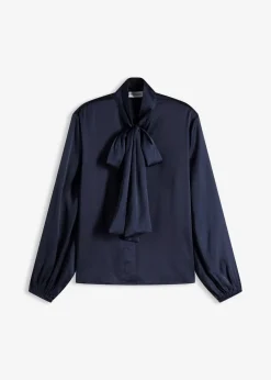 Schluppenbluse aus fließendem Satin