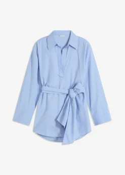 Schluppenbluse aus reiner Baumwolle