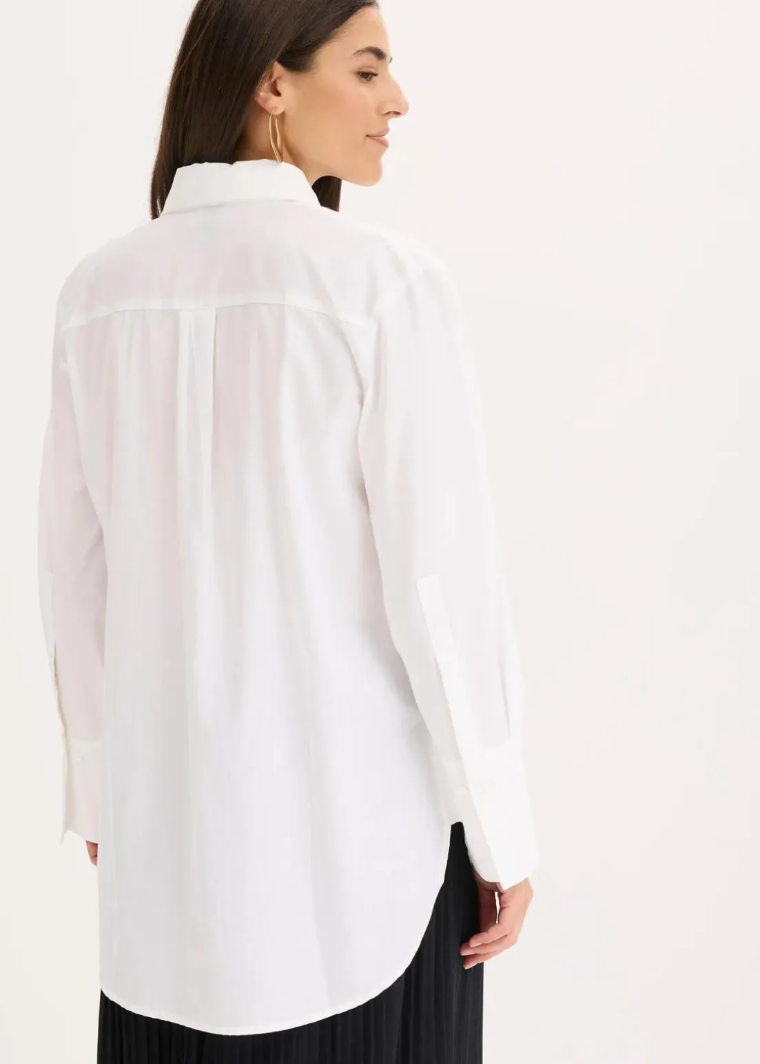 Schluppenbluse aus reiner Baumwolle