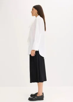 Schluppenbluse aus reiner Baumwolle