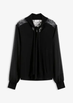 Schluppenshirt mit Spitze