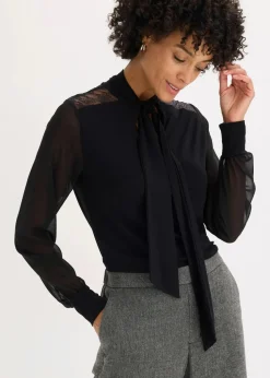 Schluppenshirt mit Spitze