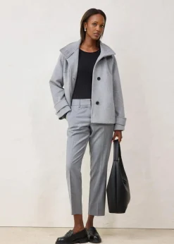 Schmale Hose mit weichem Wollanteil